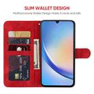 For Samsung Galaxy A34 5G Skin Feel Geometric Lines Leather Phone Case(Red) - 3