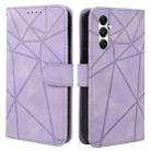 For Samsung Galaxy A34 5G Skin Feel Geometric Lines Leather Phone Case(Purple) - 2