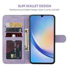 For Samsung Galaxy A34 5G Skin Feel Geometric Lines Leather Phone Case(Purple) - 3