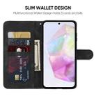 For Samsung Galaxy A35 5G Skin Feel Geometric Lines Leather Phone Case(Black) - 3