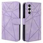 For Samsung Galaxy A35 5G Skin Feel Geometric Lines Leather Phone Case(Purple) - 2