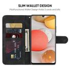 For Samsung Galaxy A42 5G Skin Feel Geometric Lines Leather Phone Case(Black) - 3