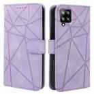 For Samsung Galaxy A42 5G Skin Feel Geometric Lines Leather Phone Case(Purple) - 2
