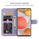 For Samsung Galaxy A42 5G Skin Feel Geometric Lines Leather Phone Case(Purple) - 3