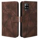 For Samsung Galaxy A42 5G Skin Feel Geometric Lines Leather Phone Case(Brown) - 2