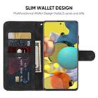 For Samsung Galaxy A51 5G Skin Feel Geometric Lines Leather Phone Case(Black) - 3