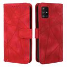For Samsung Galaxy A51 5G Skin Feel Geometric Lines Leather Phone Case(Red) - 2