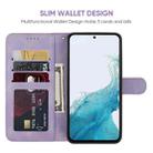 For Samsung Galaxy A54 5G Skin Feel Geometric Lines Leather Phone Case(Purple) - 3