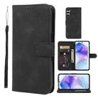 For Samsung Galaxy A55 5G Skin Feel Geometric Lines Leather Phone Case(Black) - 1