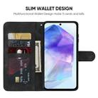 For Samsung Galaxy A55 5G Skin Feel Geometric Lines Leather Phone Case(Black) - 3