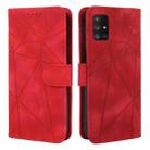 For Samsung Galaxy A71 5G Skin Feel Geometric Lines Leather Phone Case(Red) - 2