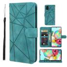 For Samsung Galaxy A71 5G Skin Feel Geometric Lines Leather Phone Case(Green) - 1