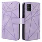 For Samsung Galaxy A71 5G Skin Feel Geometric Lines Leather Phone Case(Purple) - 2