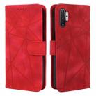 For Samsung Galaxy Note10+ Skin Feel Geometric Lines Leather Phone Case(Red) - 2
