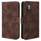 For Samsung Galaxy Note10+ Skin Feel Geometric Lines Leather Phone Case(Brown) - 2