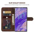 For Samsung Galaxy Note10+ Skin Feel Geometric Lines Leather Phone Case(Brown) - 3