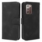 For Samsung Galaxy Note20 Skin Feel Geometric Lines Leather Phone Case(Black) - 2