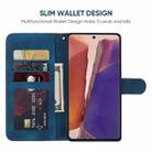 For Samsung Galaxy Note20 Skin Feel Geometric Lines Leather Phone Case(Blue) - 3