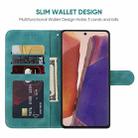 For Samsung Galaxy Note20 Skin Feel Geometric Lines Leather Phone Case(Green) - 3