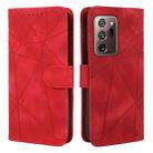 For Samsung Galaxy Note20 Ultra Skin Feel Geometric Lines Leather Phone Case(Red) - 2