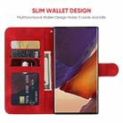 For Samsung Galaxy Note20 Ultra Skin Feel Geometric Lines Leather Phone Case(Red) - 3