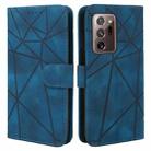 For Samsung Galaxy Note20 Ultra Skin Feel Geometric Lines Leather Phone Case(Blue) - 2