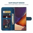 For Samsung Galaxy Note20 Ultra Skin Feel Geometric Lines Leather Phone Case(Blue) - 3