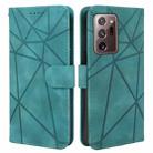For Samsung Galaxy Note20 Ultra Skin Feel Geometric Lines Leather Phone Case(Green) - 2
