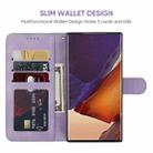 For Samsung Galaxy Note20 Ultra Skin Feel Geometric Lines Leather Phone Case(Purple) - 3