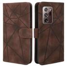 For Samsung Galaxy Note20 Ultra Skin Feel Geometric Lines Leather Phone Case(Brown) - 2