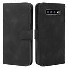 For Samsung Galaxy S10+ Skin Feel Geometric Lines Leather Phone Case(Black) - 2