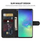 For Samsung Galaxy S10+ Skin Feel Geometric Lines Leather Phone Case(Black) - 3