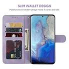 For Samsung Galaxy S20 Skin Feel Geometric Lines Leather Phone Case(Purple) - 3