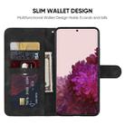 For Samsung Galaxy S20 FE Skin Feel Geometric Lines Leather Phone Case(Black) - 3