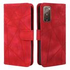 For Samsung Galaxy S20 FE Skin Feel Geometric Lines Leather Phone Case(Red) - 2