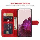 For Samsung Galaxy S20 FE Skin Feel Geometric Lines Leather Phone Case(Red) - 3