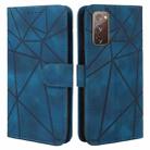 For Samsung Galaxy S20 FE Skin Feel Geometric Lines Leather Phone Case(Blue) - 2