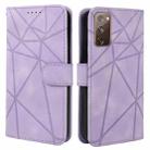 For Samsung Galaxy S20 FE Skin Feel Geometric Lines Leather Phone Case(Purple) - 2