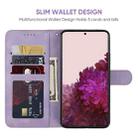 For Samsung Galaxy S20 FE Skin Feel Geometric Lines Leather Phone Case(Purple) - 3