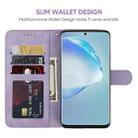 For Samsung Galaxy S20+ Skin Feel Geometric Lines Leather Phone Case(Purple) - 3