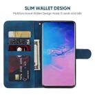For Samsung Galaxy S20 Ultra Skin Feel Geometric Lines Leather Phone Case(Blue) - 3