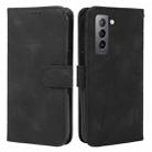 For Samsung Galaxy S21 5G Skin Feel Geometric Lines Leather Phone Case(Black) - 2