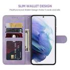 For Samsung Galaxy S21 5G Skin Feel Geometric Lines Leather Phone Case(Purple) - 3