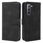 For Samsung Galaxy S21 FE 5G Skin Feel Geometric Lines Leather Phone Case(Black) - 2