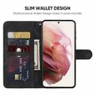 For Samsung Galaxy S21 FE 5G Skin Feel Geometric Lines Leather Phone Case(Black) - 3