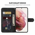 For Samsung Galaxy S21+ 5G Skin Feel Geometric Lines Leather Phone Case(Black) - 3