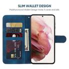 For Samsung Galaxy S21+ 5G Skin Feel Geometric Lines Leather Phone Case(Blue) - 3