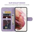 For Samsung Galaxy S21+ 5G Skin Feel Geometric Lines Leather Phone Case(Purple) - 3