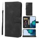 For Samsung Galaxy S22 5G Skin Feel Geometric Lines Leather Phone Case(Black) - 1