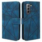 For Samsung Galaxy S22 5G Skin Feel Geometric Lines Leather Phone Case(Blue) - 2